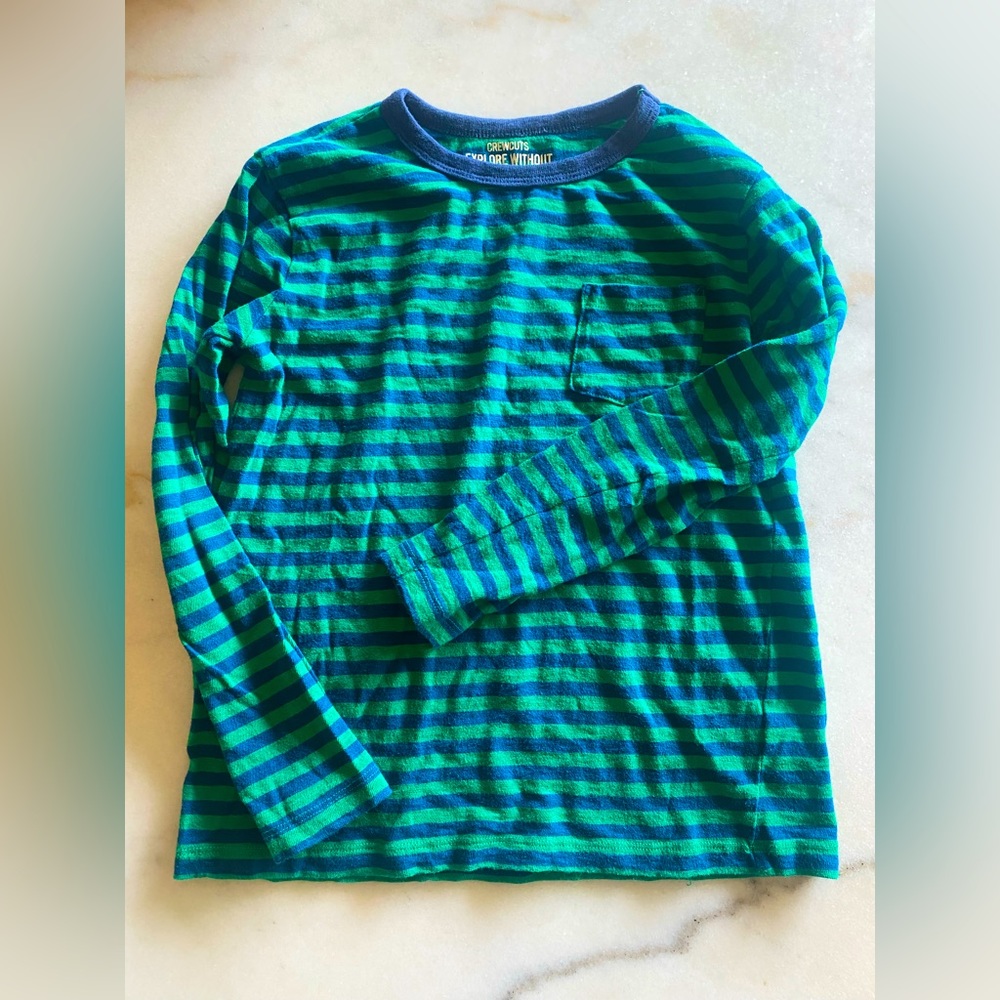 J Crew explore without footprints size 10 long sleeve stripe T shirt.